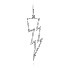 Dazzling Diamond Open Lighting Bolt Charm