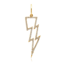 Dazzling Diamond Open Lighting Bolt Charm