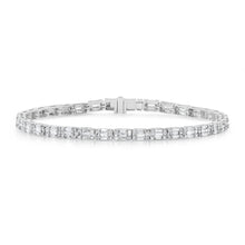 Diamond Baguette Cluster Illusion Eternity Tennis Bracelet