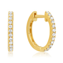 Luxe Medium Diamond Huggie Hoop Earrings
