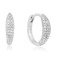 Multi Row Small Diamond Hoops