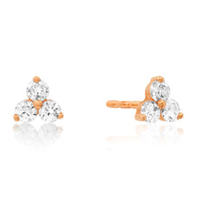 Diamond Trio Stud Earrings