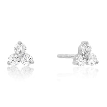 Diamond Trio Stud Earrings