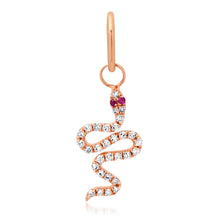Diamond and Ruby Slither Snake charm