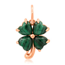 Semi Precious Lucky Hearts Clover Leaf Charm