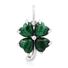 Semi Precious Lucky Hearts Clover Leaf Charm