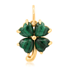 Semi Precious Lucky Hearts Clover Leaf Charm
