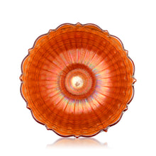 Vintage Medium Bohemian Orange Crystal Jewelry Dish