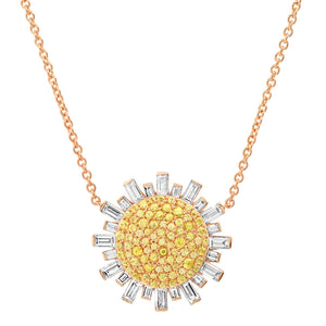 The Diamond & Sapphire Sunshine Necklace