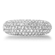 Full Diamond Donut Dome Ring