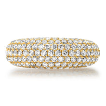 Full Diamond Donut Dome Ring