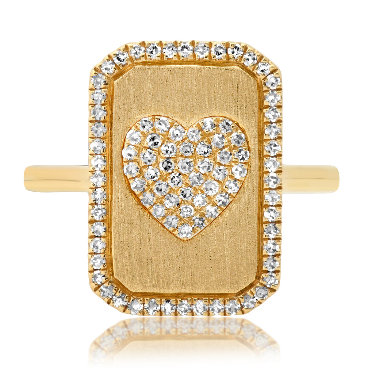 Gold Diamante & Heart Charm Ring Pack in 2023