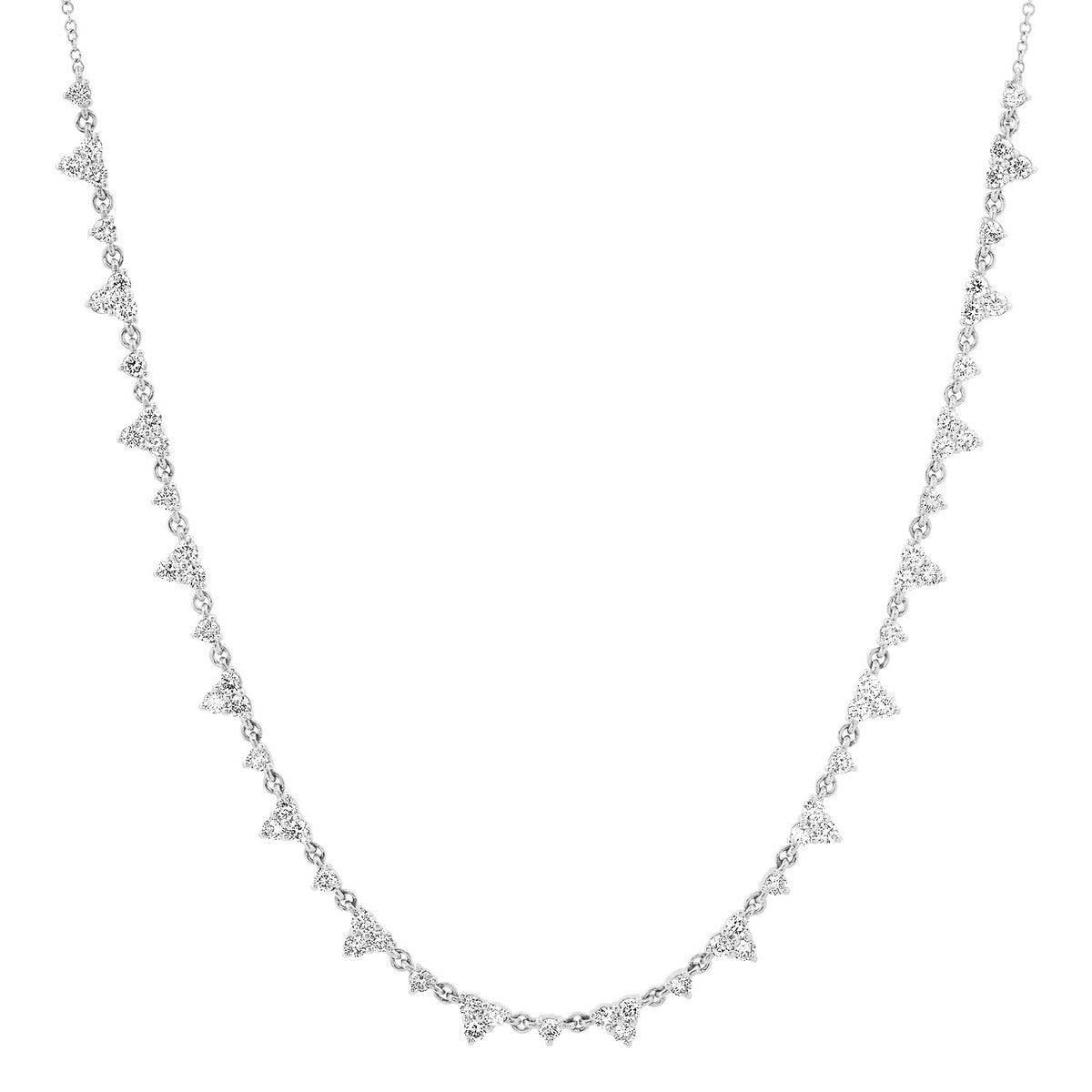 Full Cut Diamond Heart Choker Necklace — EF Collection®