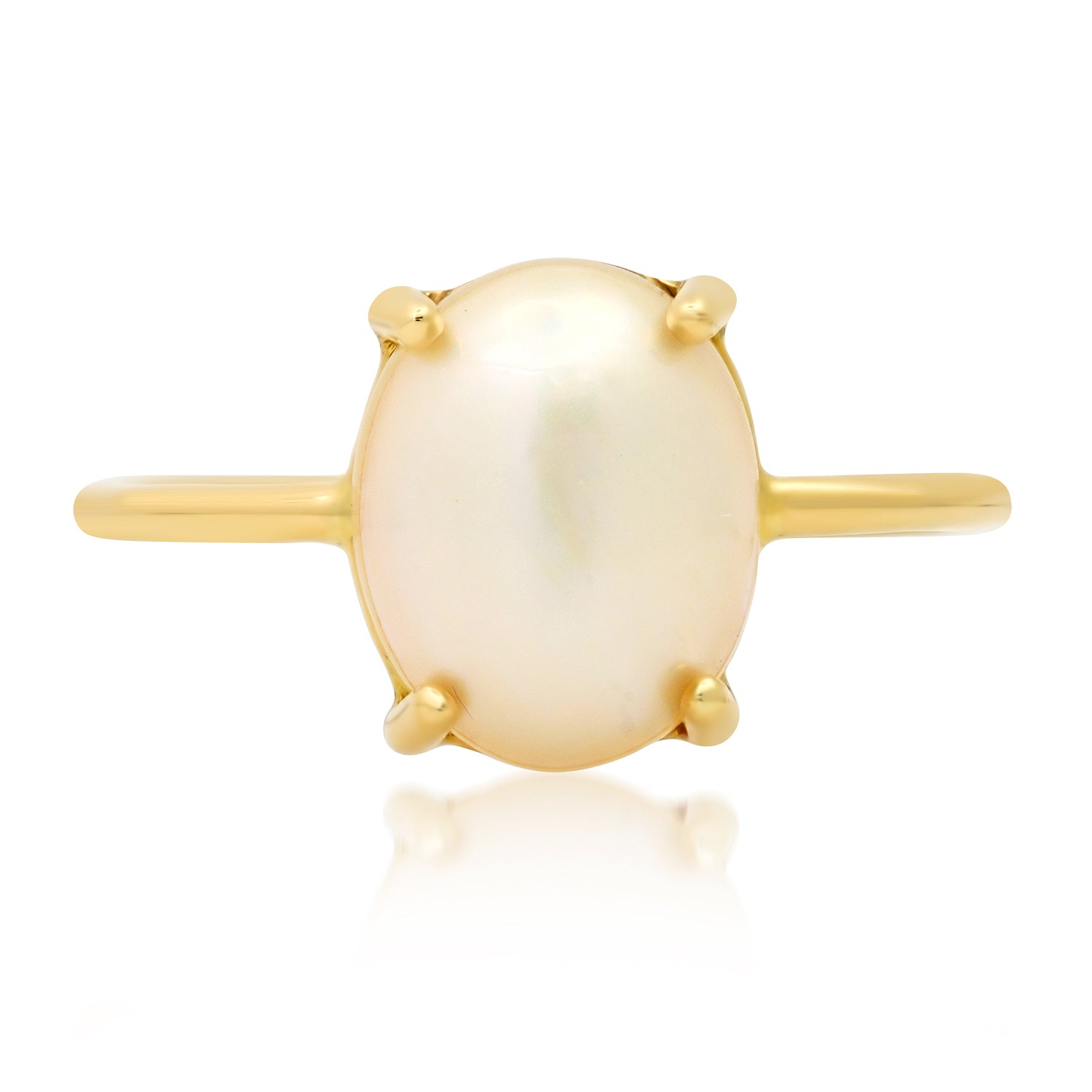 Small Circle or Oval Pearl Ring