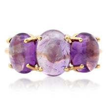 Small Gumdrop Three Stone Cabochon Ring