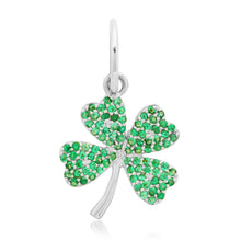 Lucky Emerald Four Leaf Clover Charm