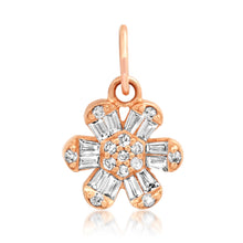 Baguette Diamond Daisy Charm