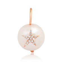 Pretty Pearl Charm with Diamond Star or Heart