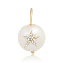 Pretty Pearl Charm with Diamond Star or Heart