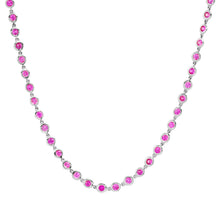 Dainty Bezel Set Pink Sapphire Necklace