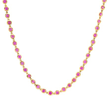 Dainty Bezel Set Pink Sapphire Necklace