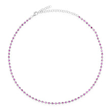Dainty Bezel Set Pink Sapphire Necklace