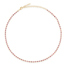 Dainty Bezel Set Pink Sapphire Necklace