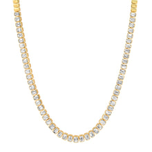 Emerald Cut Diamonds Half Tennis Necklace