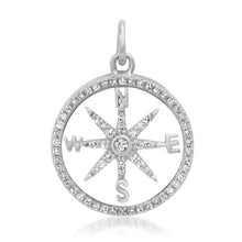 Small Mother of Pearl or Turquoise Compass Charm