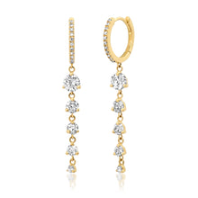 Graduated Floating Diamond Earrings