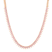 Pretty in Pink Sapphire Tennis Necklace