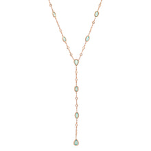 Apatite & Diamonds by the Yard Shapes Necklace or Lariat