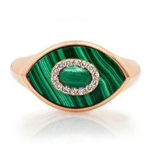 Malachite & Diamond Evil Eye Statement Ring