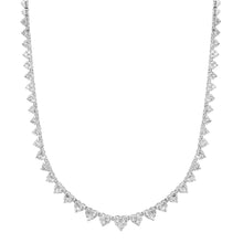 She's In Love Graduated Illusion Diamond Trio Tennis Necklace