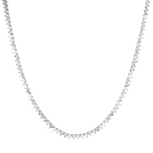 Petite Perfect Three Prong Diamond Tennis Necklace