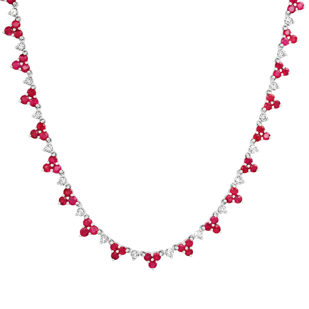 Ruby and diamond on sale tennis necklace