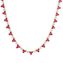 Ruby & Diamond Glam Tennis Necklace