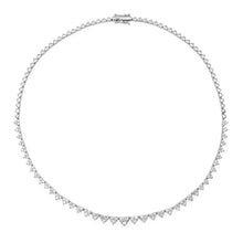 She's In Love Graduated Illusion Diamond Trio Tennis Necklace