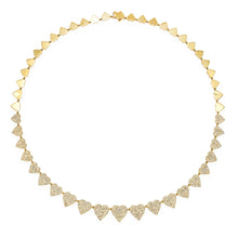 Pave Pieces of My Heart Graduated Diamond Tennis Necklace