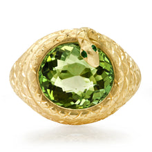 One of a Kind Seductive Hand Engraved Statement Snake Dome Ring