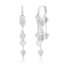 Heart of Gold Diamond Shaker Earrings