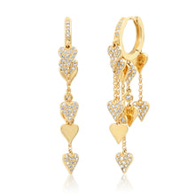 Heart of Gold Diamond Shaker Earrings