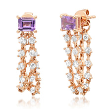The Rocky Amethyst & Diamond Chain Wrap Earrings