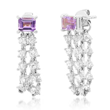 The Rocky Amethyst & Diamond Chain Wrap Earrings