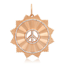 Fluted Diamond Harmony & Peace Pendant