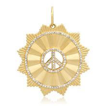 Fluted Diamond Harmony & Peace Pendant