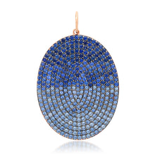 Ombre Blue Sapphire Pendant Charm