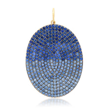 Ombre Blue Sapphire Pendant Charm