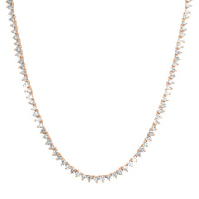 Perfect Three Prong Diamond Tennis Necklace