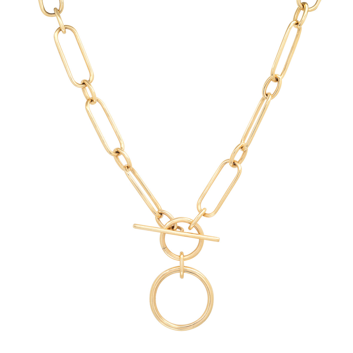 Chain link shop toggle necklace